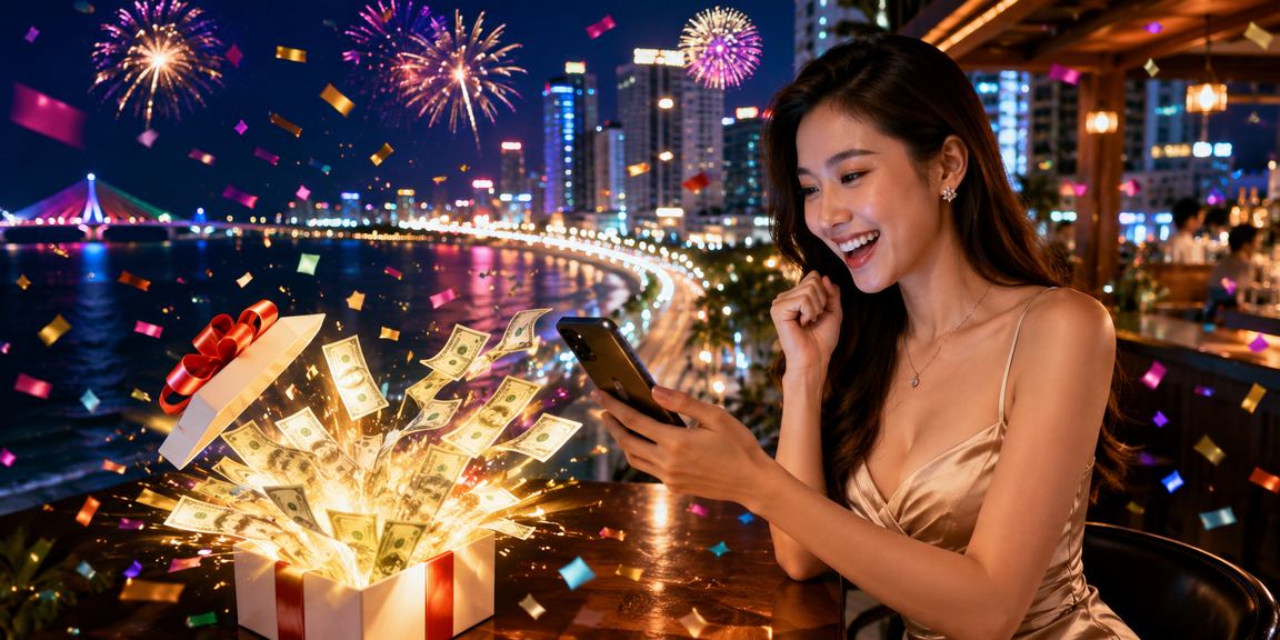 Người dùng Đà Nẵng tham gia lễ hội và sử dụng app casino trực tuyến trên điện thoại