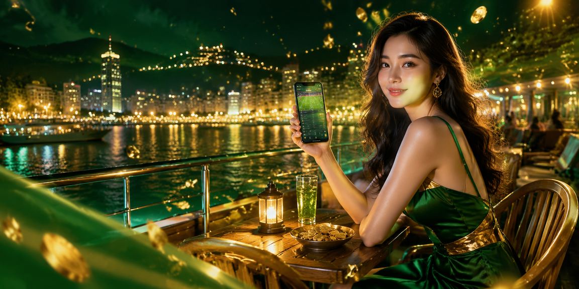 Người dùng truy cập khuyến mãi d18 trên điện thoại bên bờ biển Vũng Tàu với ly cà phê
